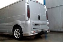 Renault Trafic 2001–2015 Hintere Eckschutzrohre AK003-doppelt (Edelstahl) Foto 2