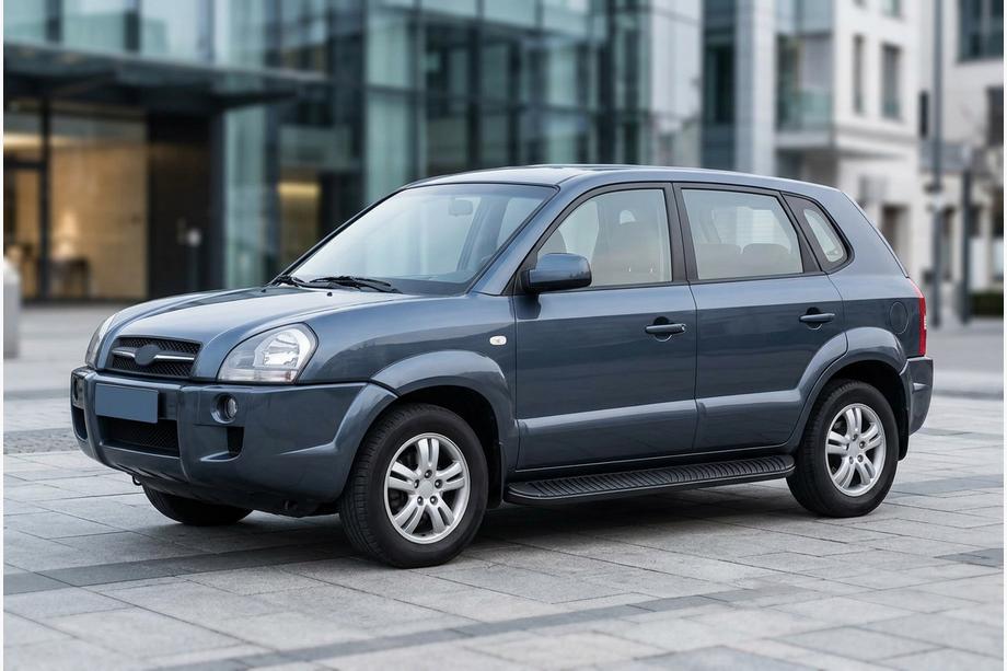 Hyundai Tucson JM 2004- Seitenschweller Tayga Black (2 Stk., Aluminium) Image