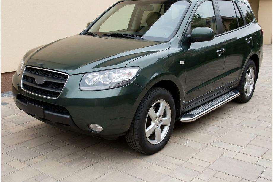 Hyundai Santa Fe 2 2006-2012 Seitenschweller Maydos V2 (2 Stk., Aluminium & Edelstahl) Image