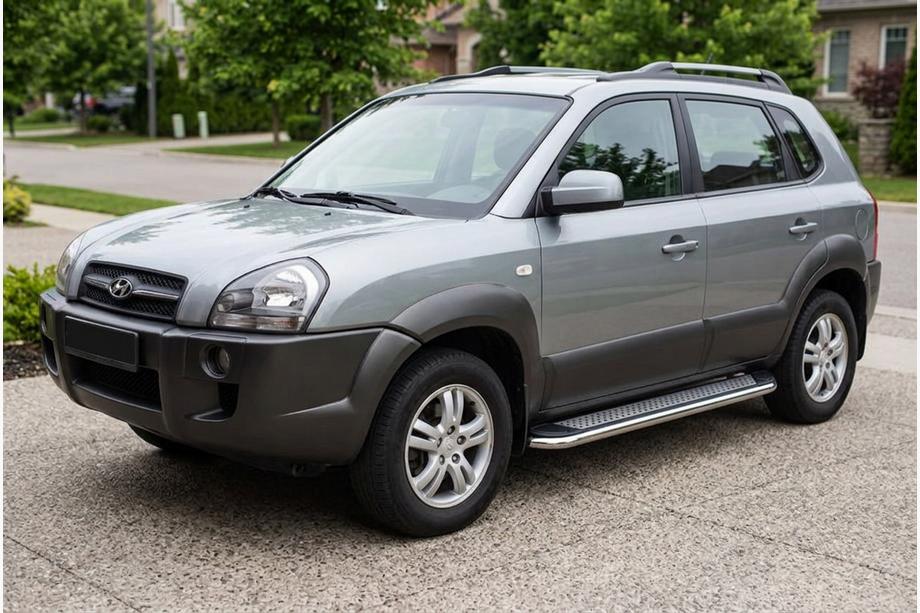 Hyundai Tucson JM 2004- Seitenschweller Maydos V2 (2 Stk., Aluminium & Edelstahl) Foto 1