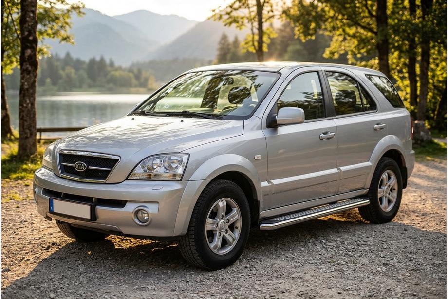 Kia Sorento I BL 2002-2009 Seitenschweller Maydos V2 (2 Stk., Aluminium & Edelstahl) Image