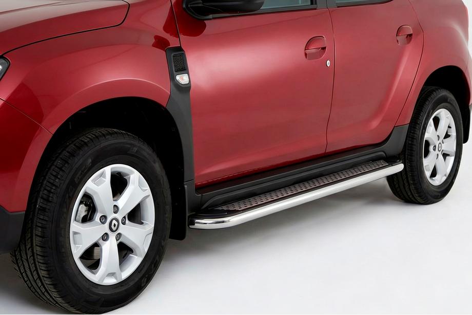 Dacia Duster 2018-2024 Seitenschweller Maydos V2 (2 Stk., Aluminium & Edelstahl) Image