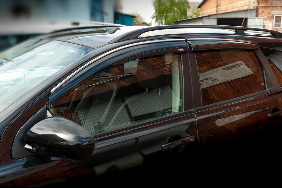 Nissan Qashqai 2010-2014 Windabweiser mit Chromleiste (4 Stk, Niken) Image