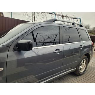 Fensterunterkante Zierleisten Edelstahl (6 Stk) Mitsubishi Outlander 2001-2006 Foto 1