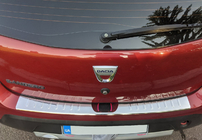 Dacia Sandero 2007-2013 Heckstoßstangenschutz Carmos V1 Edelstahl Foto 1
