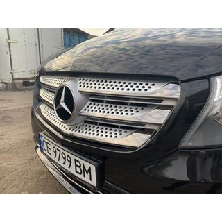 Grill Blenden 2014-2020 (5 Stk, BlackChrome) Mercedes Vito/V-class W447 2014- Foto 2