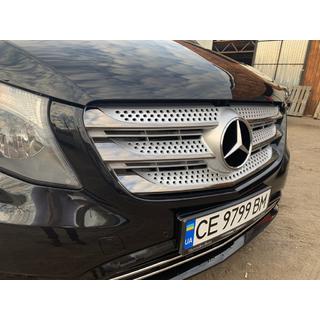 Grill Blenden 2014-2020 (5 Stk, BlackChrome) Mercedes Vito/V-class W447 2014- Foto 3