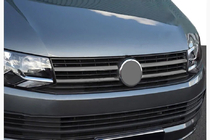 Volkswagen T6 2015-2024 Grill Blenden Schwarz Chrom 2015-2019 (4 Stk, Edelstahl) Foto 1