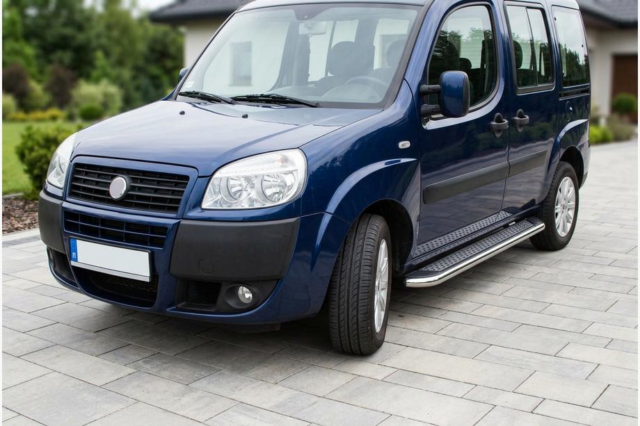 Fiat Doblo I 2005-2010 Seitenschweller Maydos V2 (2 Stk., Aluminium & Edelstahl) Standardbasis Image