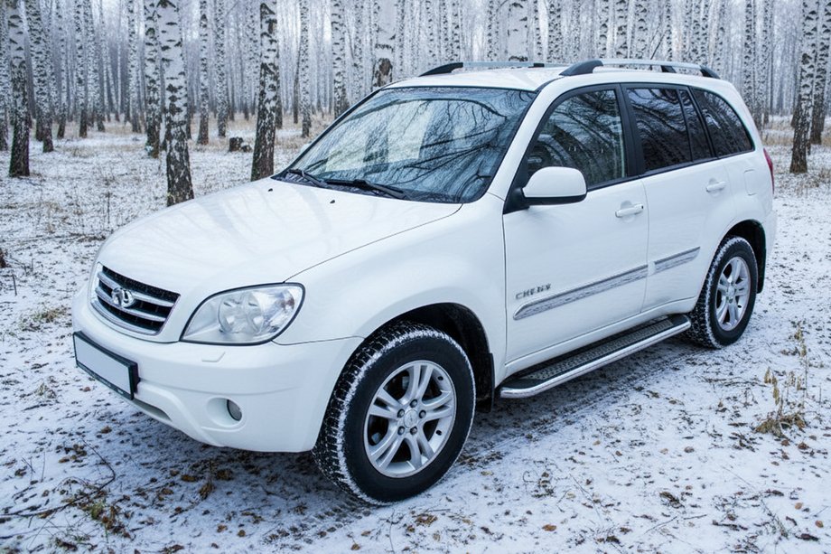 Chery Tiggo 1 2005-2016 Seitenschweller Maydos V2 (2 Stk., Aluminium & Edelstahl) Image
