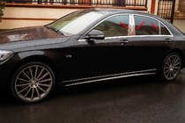 Mercedes S-class W222 2013-2022 Carmos Edelstahl-Säulenverkleidungen Foto 1