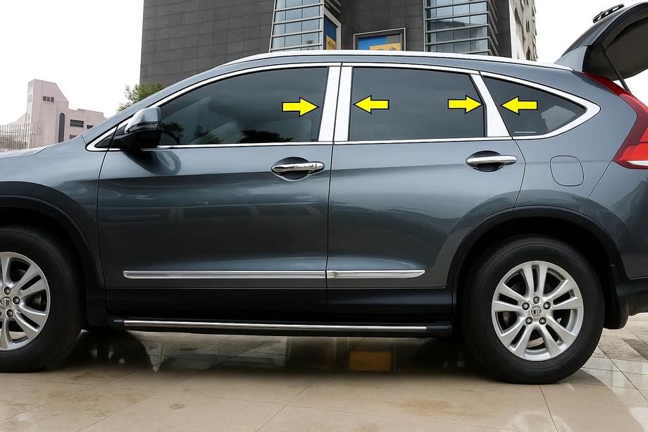 Honda CRV 2012-2016 Edelstahl Türsäulen Zierleisten (6 Stk) Image