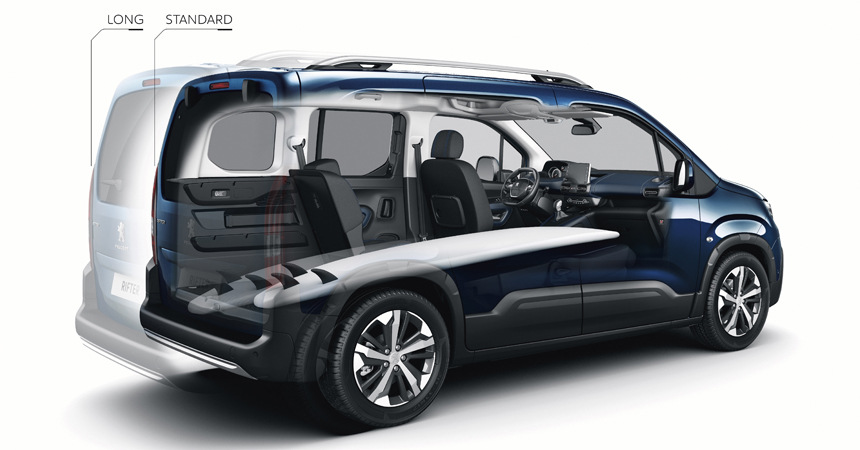 Kompaktwagen Peugeot Rifter: das neue Auto in der Linie der französischen Firma
