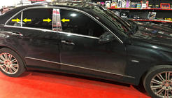 Mercedes E-class W212 2009-2016 Edelstahl Türsäulen Zierleisten (6 Stk) Foto 1