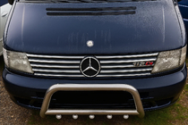 Mercedes Vito W638 1996-2003 Chrom Kühlergrill Blenden (V-class, Edelstahl) 8-teilig Foto 3