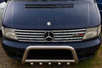 Mercedes Vito W638 1996-2003 Chrom Kühlergrill Blenden (V-class, Edelstahl) Foto 3