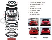 Mercedes A-сlass W176 2012-2018 Bodykit Satz (A45 AMG) Foto 3