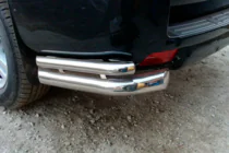Toyota Land Cruiser Prado 150 2009-2023 Hintere Eckschutzrohre AK003-doppelt (Edelstahl) Foto 3
