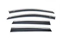 Volkswagen Polo 2010-2017 Windabweiser mit Chromleiste HB (4 Stk, Niken) Foto 2