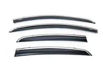Fiat Linea 2006-2018 Windabweiser mit Chromleiste (4 Stk, Niken) Foto 2