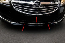 Opel Insignia 2008-2017 Zierleisten für Kühlergrill Stoßstange (Edelstahl) Foto 1