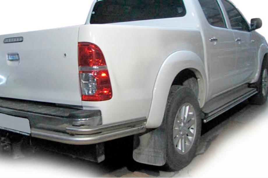 Toyota Hilux 2006-2015 Hintere Eckschutzrohre AK003-Doppelt (Edelstahl) Image