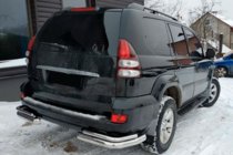 Toyota Land Cruiser Prado 120 2002-2009 Hintere doppelte Eckschutzrohre AK003-2 (2 Stk., Edelstahl) Foto 1