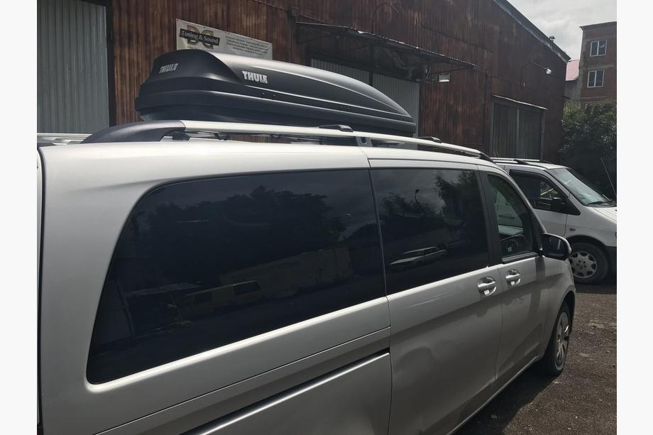 Mercedes Vito/V-class W447 2014- Dachreling Chrom CAN Originaldesign (Metallfuesse) Kurzer Radstand (SHORT) Foto 2