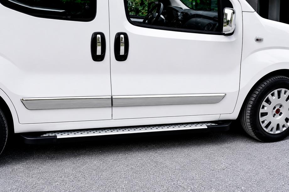 Fiat Doblo II 2010-2022 Seitenschweller Allmond Grey (2 Stk, Aluminium) Image
