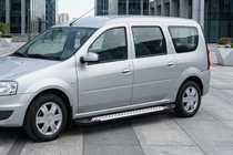 Dacia Logan MCV 2004-2014 Trittbretter X5-Typ (2 Stk, Alu) Foto 1