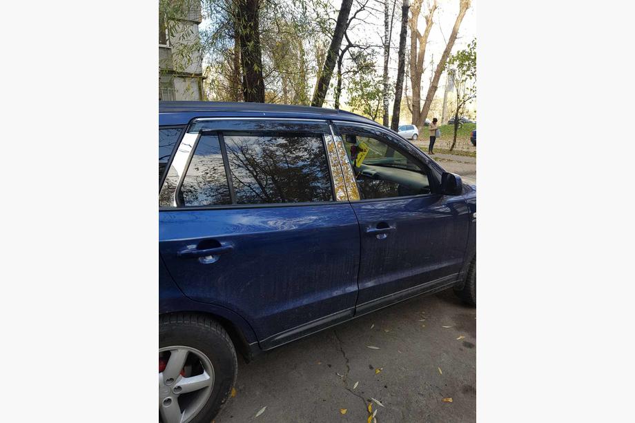 Hyundai Santa Fe 2 2006-2012 Edelstahl Türsäulen Zierleisten (6 Stk) Image