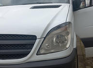 Mercedes Sprinter W906 2006–2018 Scheinwerferblenden Gerade (schwarz, ABS, 2006-2013) Schwarz Matt Foto 3
