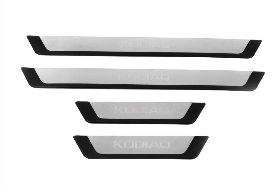 Skoda Kodiaq 2016-2023 Einstiegsleisten OmsaLine-Flex (4 Stk, Edelstahl) Foto 2