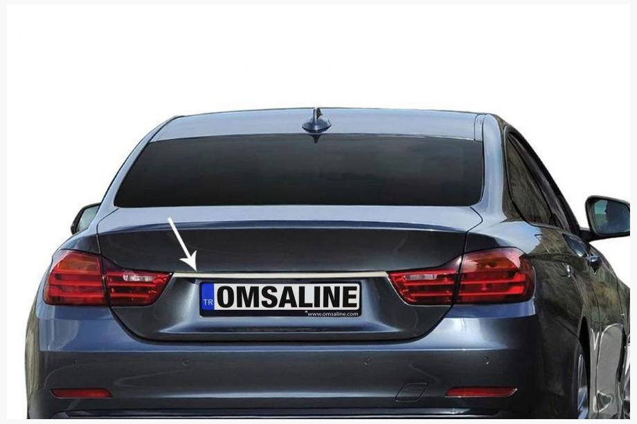 BMW 4 Series F32/F33/F36 2012-2020 Chromleiste über dem Kennzeichen (Edelstahl) Image