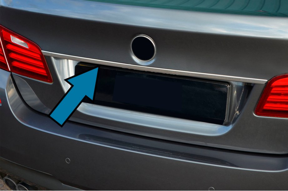 BMW 5 Series F10/F11 2010–2016 Chromleiste über dem Kennzeichen SD (Edelstahl) Image