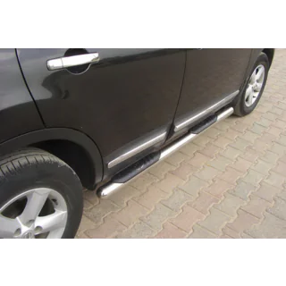 Seitliche Rohre (2 Stk., Edelstahl) Nissan Qashqai 2007-2010 Foto 3