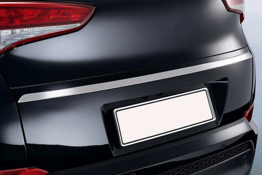 Hyundai Tucson TL 2016-2021 Chromleiste über dem Kennzeichen (2015–2018, oben, schmal, Edelstahl) OmsaLine - Italienischer Edelstahl Image
