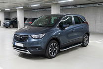 Opel Crossland X 2017-2024 Seitenschweller Tayga Grey (2 Stk., Aluminium) Foto 1