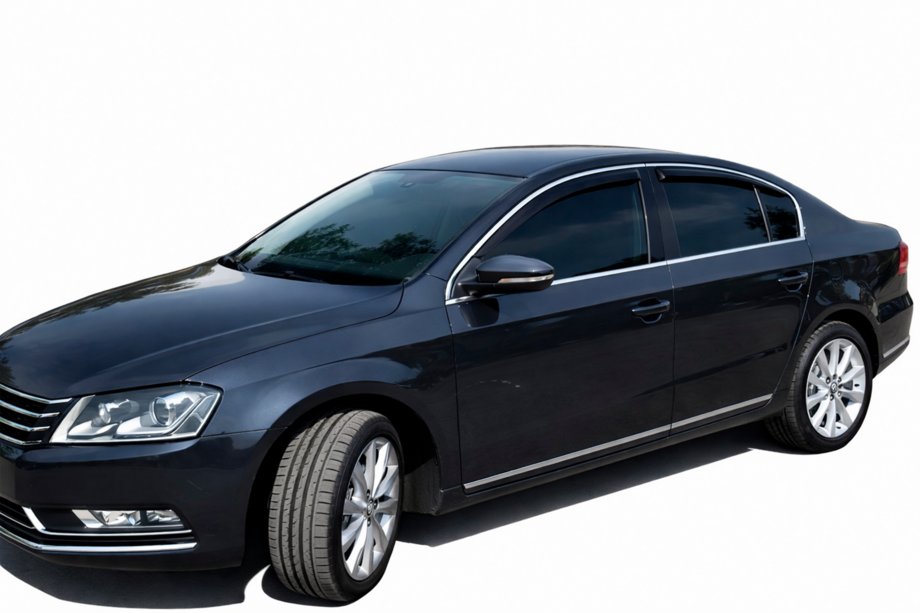 Volkswagen Passat B6 2006-2012 Windabweiser mit Chromleisten SD (4 Stk, HIC) Foto 9