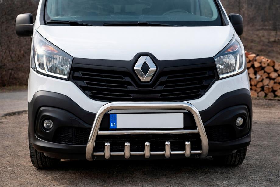 Renault Trafic 2015- Frontbügel WT003-4 (Edelstahl) Mit Schriftzug Image