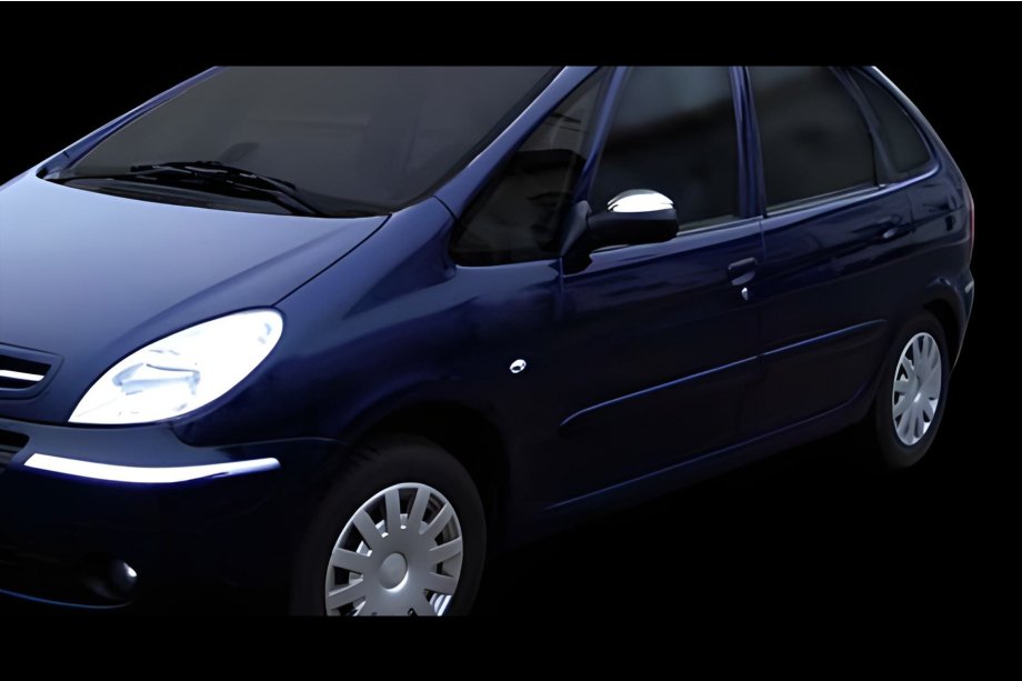 Citroen Xsara Picasso 1999-2012 Spiegelabdeckungen (2 Stk, Edelstahl) Foto 4