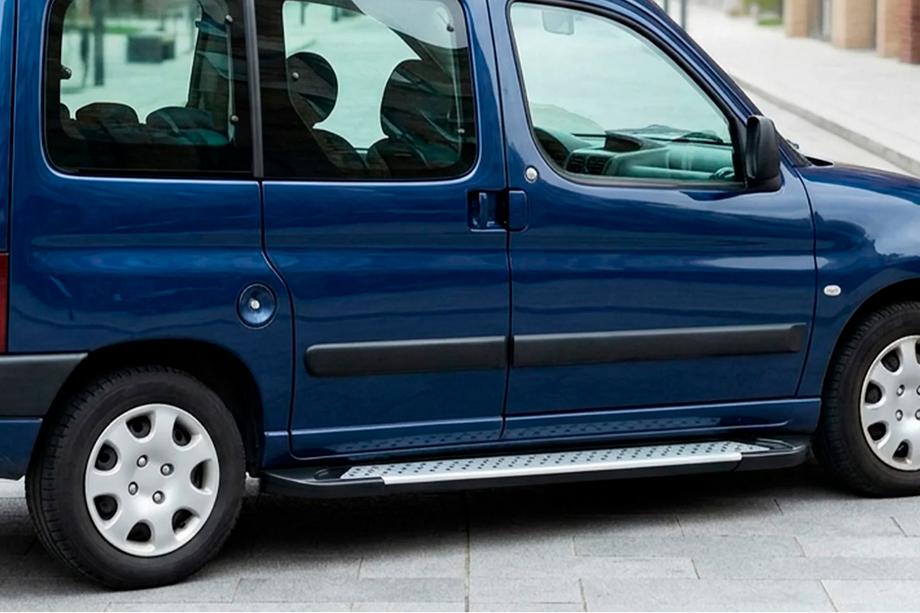 Peugeot Partner 1996-2008 Trittbretter Allmond Grey (2 Stk., Alu) Image