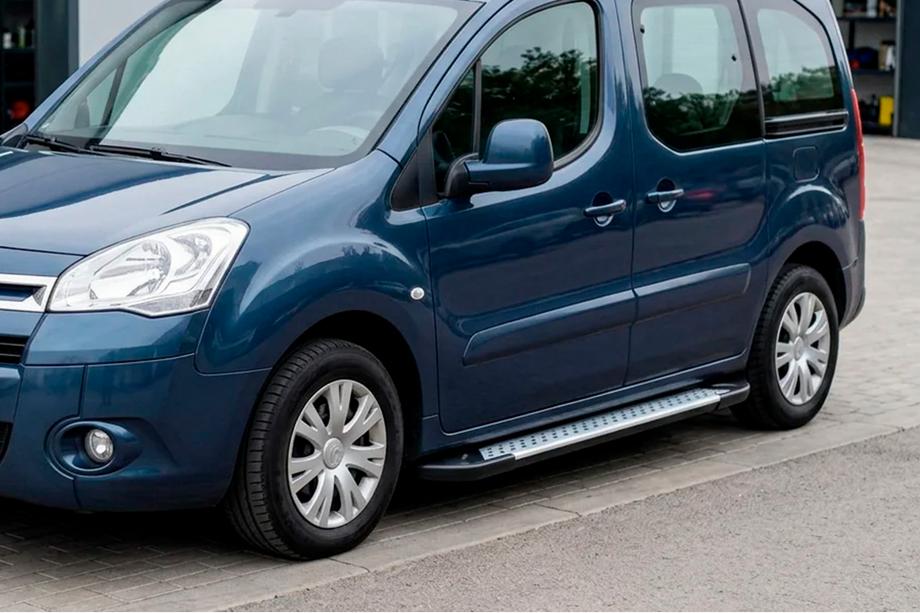 Peugeot Partner Tepee 2008-2018 Trittbretter Allmond Grey (2 Stk., Alu) Image