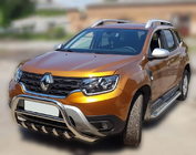 Dacia Duster 2018-2024 Frontbügel ohne Schriftzug WT003 (Edelstahl) Foto 7