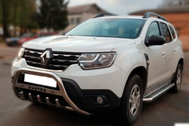 Dacia Duster 2018-2024 Frontbügel mit Schriftzug WT004 (Edelstahl) Foto 3