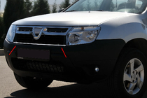 Renault Duster 2008–2017 Edelstahl Kühlergrill Blenden Foto 1