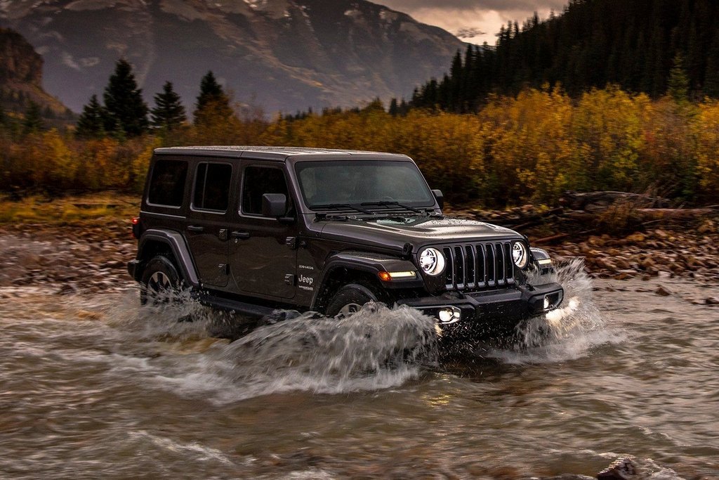 Das fünftürige SUV Jeep Wrangler der vierten Generation