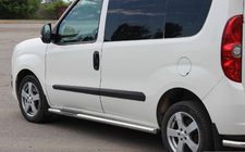 Opel Combo 2012-2018 Seitliche Rohre (2 Stk., Edelstahl) 70 mm, kurzer Radstand Foto 2