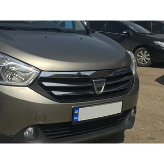 Chrom Kühlergrill Abdeckungen (4 Stk, Edelstahl) Dacia Lodgy 2012-2022 Foto 4