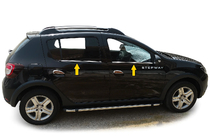 Dacia Sandero 2013-2020 Fensterzierleisten Edelstahl Foto 1
